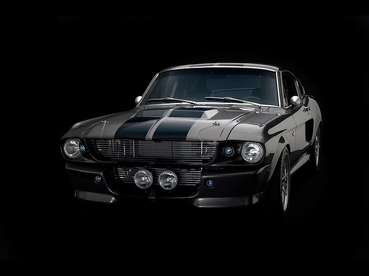 classique Ford Mustang coupé noir, Shelby GT500, Ford Mustang, 1967, Fond d'écran HD