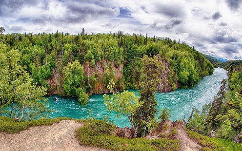 Petualangan Di Canyon Di Kenai River Atas Alaska Landscape Nature Wallpaper Hd Untuk Desktop 2560 × 1600, Wallpaper HD HD wallpaper