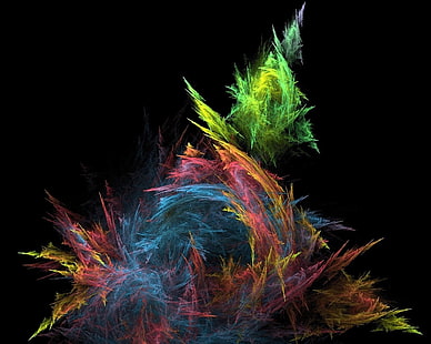 fondo de pantalla digital de explosión de polvo multicolor, humo, color, líneas, luz, Fondo de pantalla HD HD wallpaper