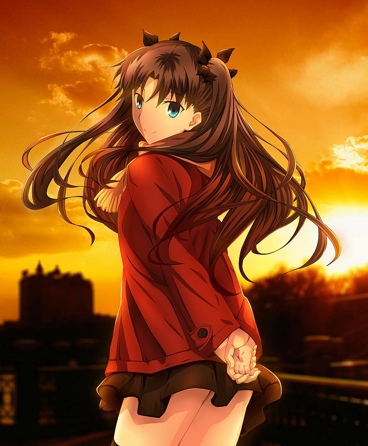 anime, Série Fate, Tohsaka Rin, Fate / Stay Night: Unlimited Blade Works, HD papel de parede, papel de parede de celular
