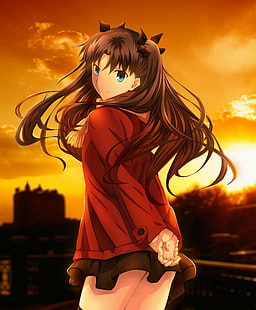 อะนิเมะ, Fate Series, Tohsaka Rin, Fate / Stay Night: Unlimited Blade Works, วอลล์เปเปอร์ HD HD wallpaper