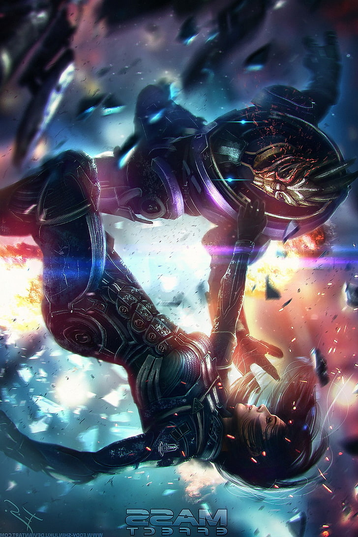 Commander Shepard, Garrus, Mass Effect, Realistic, video games, HD wallpaper