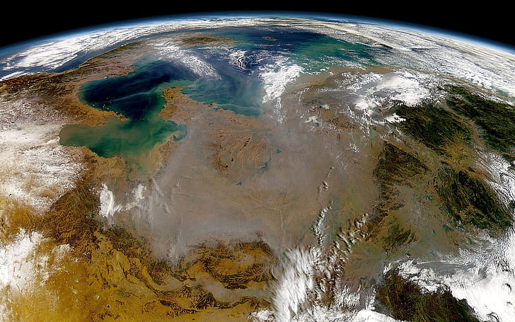 Страхотен изглед на Земята от Космоса, земя, HD тапет