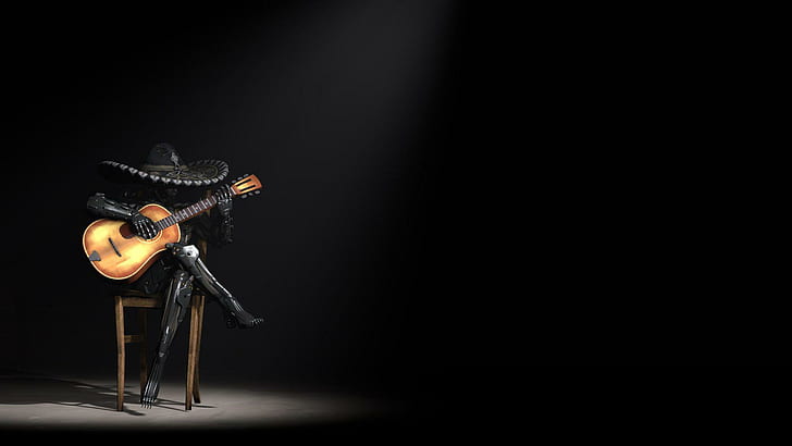 Raiden - Metal Gear Solid, persona con sombrero negro tocando guitarra, juegos, 1920x1080, metal gear solid, metal gear, raiden, Fondo de pantalla HD