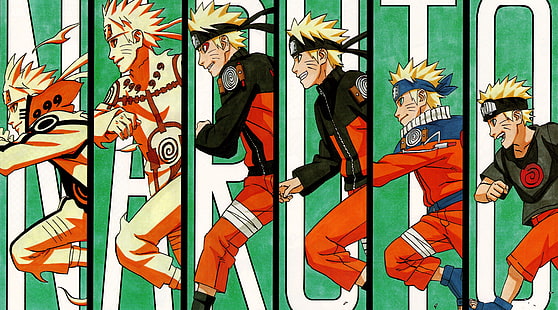Naruto Evolution, Naruto wallpaper, Artistic, Anime, Naruto, Naruto Shippuden, Naruto Uzumaki, HD тапет HD wallpaper