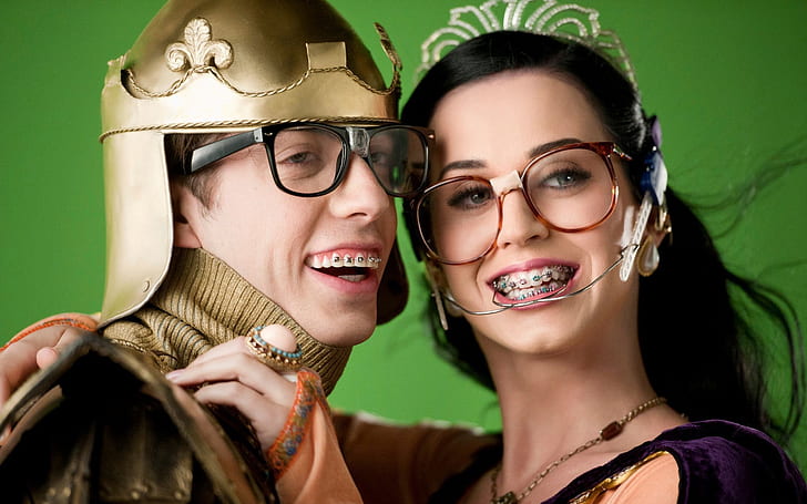 Really Funny Katy Perry, fun, happy couple, comics, HD wallpaper