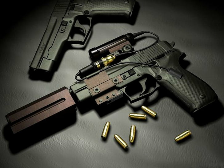 gun, guns, handgun, pistol, weapon, weapons, HD wallpaper