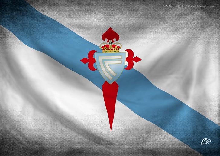 Celta De Vigo, Flag, Galicia, soccer, HD wallpaper