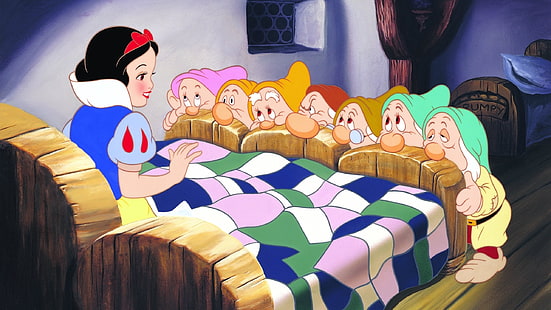 Biancaneve ei sette nani Disney, bianco, Disney, Snow, Seven, Nani, Sfondo HD HD wallpaper