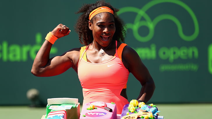 Serena Williams, athlète, joueuse de tennis, musclée, biceps, ébène, femmes, Fond d'écran HD