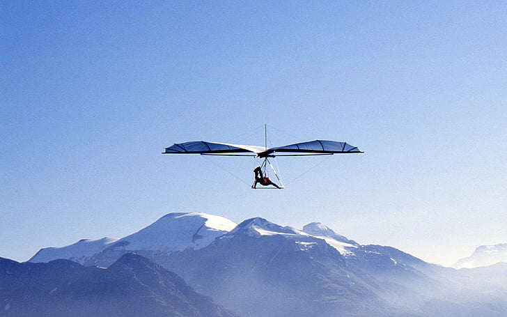 extreme, flight, fly, glider, gliding, hang, sport, HD wallpaper