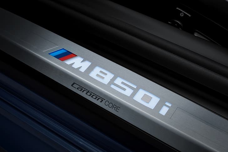 the inscription, BMW, Coupe, 2018, the threshold, 8-Series, M850i xDrive, Eight, G15, HD wallpaper