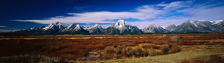 صورة من الجبل والحقل العشبي ، والمناظر الطبيعية ، والجبال ، والطبيعة ، والسماء، خلفية HD