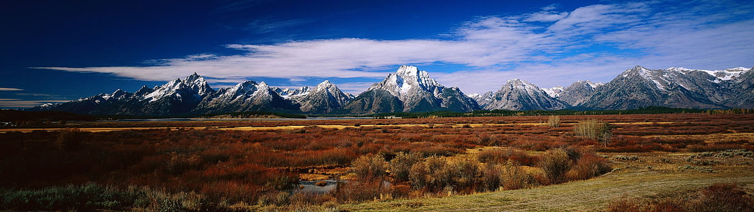 foto av berg och gräs fält, landskap, berg, natur, himmel, HD tapet HD wallpaper