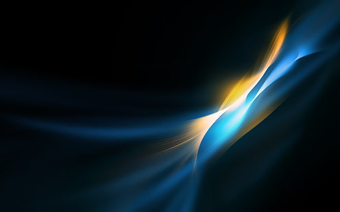 blaue und gelbe Tapete, abstrakt, blau, HD-Hintergrundbild HD wallpaper