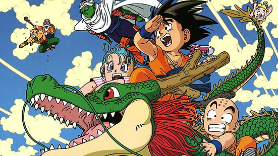 Bulma, Dragonball Z, Kid Goku, Krillin, Muten Roshi, Piccolo, HD-Hintergrundbild HD wallpaper