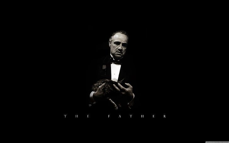 esmoquin negro de los hombres, El Padrino, Vito Corleone, Fondo de pantalla HD