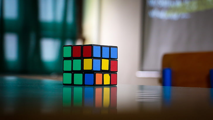 3x3 cubo de Rubik, cubo de rubik, rompecabezas, multicolor, Fondo de pantalla HD