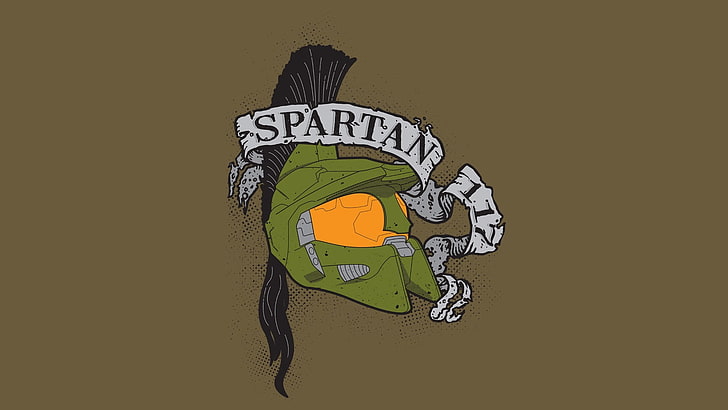Лого на Spartan 117, Halo, Master Chief, Spartans, кросоувър, HD тапет