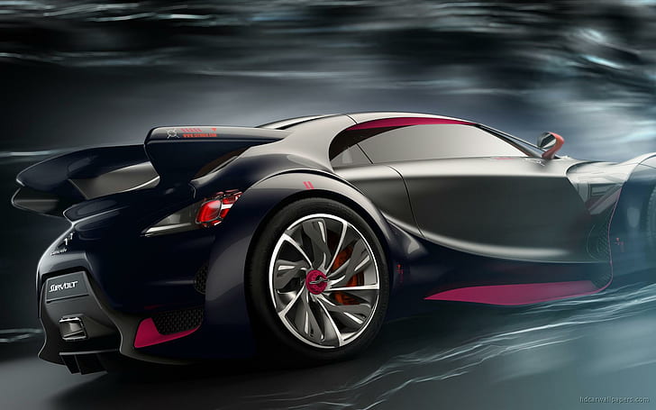 2010 Citroen Survolt Concept 3, black sports coupe, 2010, concept, citroen, survolt, cars, HD wallpaper