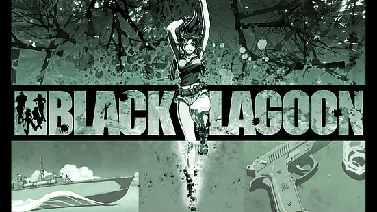 Black Lagoon, Revy, pistolet, Tapety HD HD wallpaper