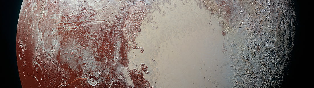 бял и кафяв флорален килим, Плутон, космос, НАСА, HD тапет HD wallpaper