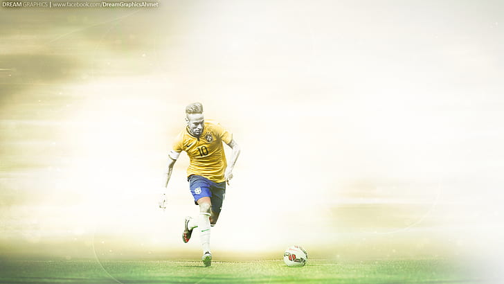 Sepak Bola, Neymar, Tim Sepak Bola Nasional Brasil, Wallpaper HD