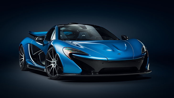 McLaren, McLaren P1, niebieski samochód, samochód, samochód sportowy, supersamochód, pojazd, Tapety HD