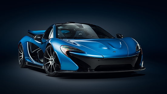 McLaren, McLaren P1, Blue Car, Car, Sport Car, Supercar, Vehicle, HD wallpaper HD wallpaper