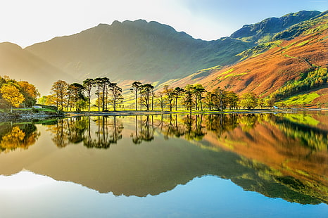 Inggris, Cumbria, Taman Nasional, 4K, Danau Buttermere, pegunungan, Wallpaper HD HD wallpaper