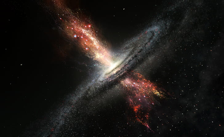 галактика, НАСА, космос, космический телескоп Spitzer, HD обои