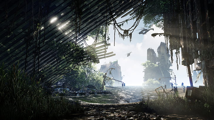 video games war cityscapes jungle crysis fps alien nomad nano alcatraz electronic arts crysis 3 1 Video Games Crysis HD Art , Video Games, war, HD wallpaper
