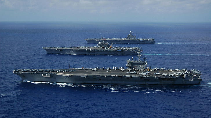 Marynarka wojenna Stanów Zjednoczonych, lotniskowiec, wojsko, pojazd, statek, Tapety HD