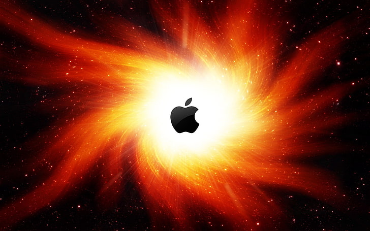Apple ، Mac ، العلامة التجارية ، الشعار ، الضوء ، اللمعان، خلفية HD