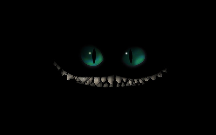 Cheshire Cat, przerażający, Cheshire Cat, Alice in Wonderland, Tapety HD