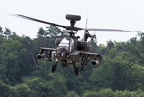 Militära helikoptrar, attackhelikopter, Boeing AH-64 Apache, helikopter, HD tapet HD wallpaper