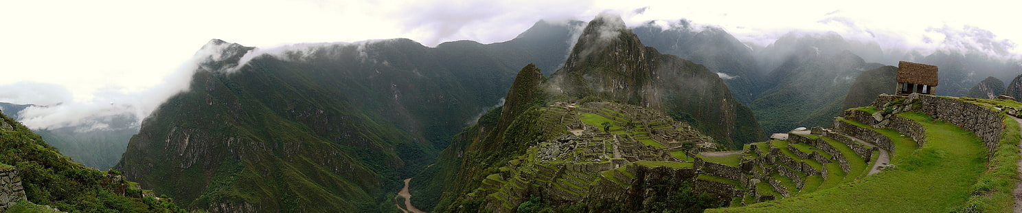 paesaggio, montagne, nebbia, Machu Picchu, Perù, Sfondo HD HD wallpaper