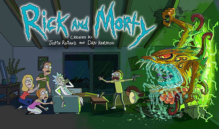 Rick und Morthy digitales Hintergrundbild, Fernsehserie, Rick und Morty, Beth Smith, Jerry Smith, Morty Smith, Rick Sanchez, Summer Smith, HD-Hintergrundbild