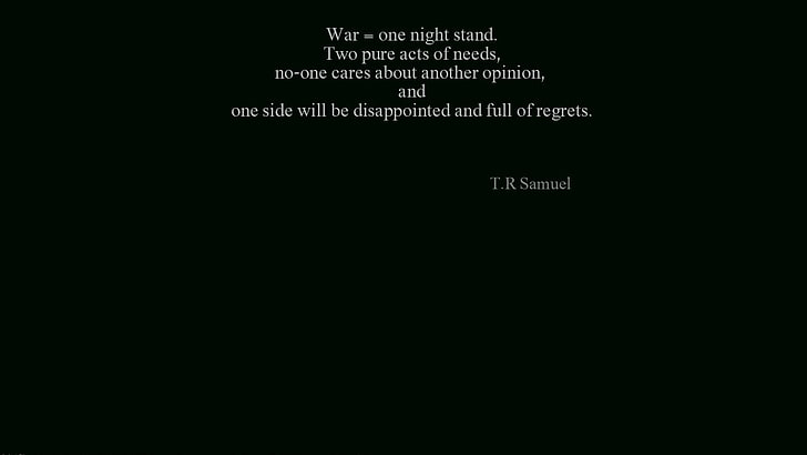 war sign, T. R. Samuel, books, Book quotes, quote, HD wallpaper