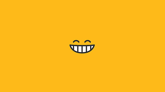 smiling emoji wallpaper, smile, teeth, smiley, HD wallpaper HD wallpaper