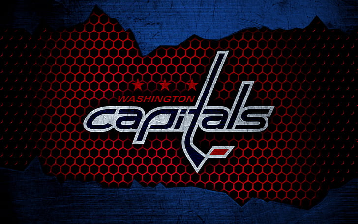Hockey, Washington Capitals, emblema, logotipo, NHL, Fondo de pantalla HD