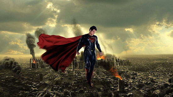 スーパーマン、鋼の男、ヘンリー・カビル、 HDデスクトップの壁紙 HD wallpaper