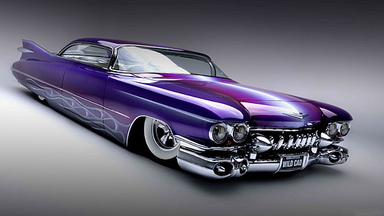 Koolsville Cadillac Lowrider, purple convertible, cars, 1920x1080, cadillac, lowrider, koolsville, HD wallpaper HD wallpaper