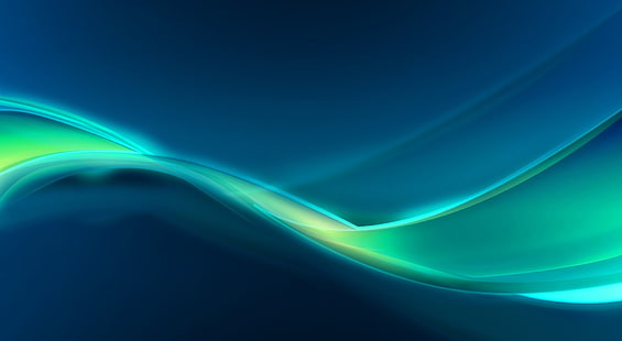 Готин абстрактен, зелен и син цифров тапет, Художествен, Абстракт, HD тапет HD wallpaper