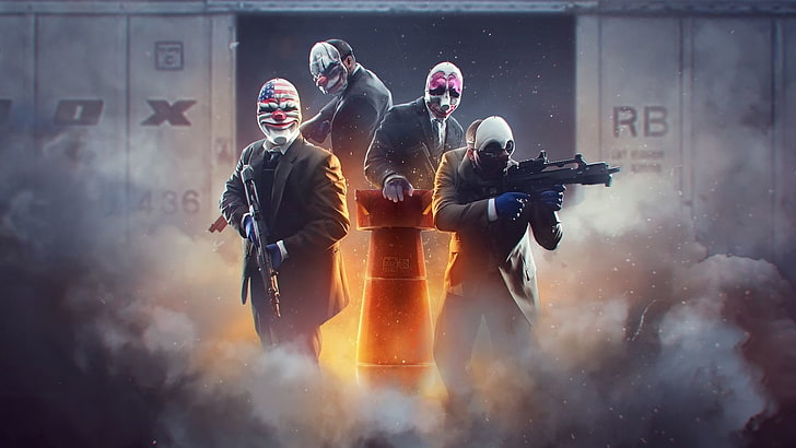 Payday, Payday 2, Chains (Payday), Dallas (Payday), Hoxton (Payday), Wolf (Payday), Fond d'écran HD