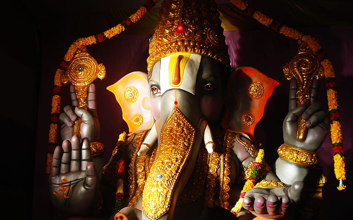 힌두교 신, Vinayaka, Ganapati, 주님 코끼리, HD 배경 화면