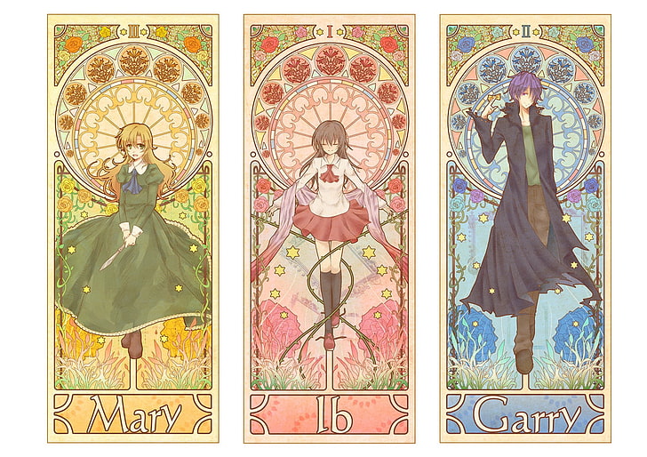 collage, garry, i b, ib anime, mary, poster, HD-Hintergrundbild