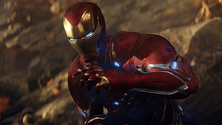 Vingadores: Guerra Infinita, Homem de Ferro, 4k, HD papel de parede