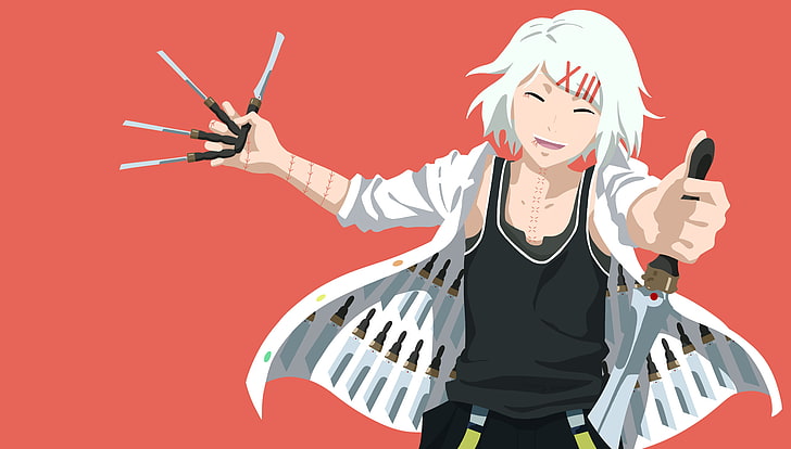 Illustration animée homme aux cheveux blancs, garçons anime, Tokyo Ghoul, Suzuya Juuzou, Fond d'écran HD