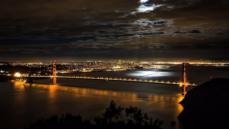 جسر ، سان فرانسيسكو ، جسر البوابة الذهبية، خلفية HD